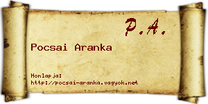 Pocsai Aranka névjegykártya